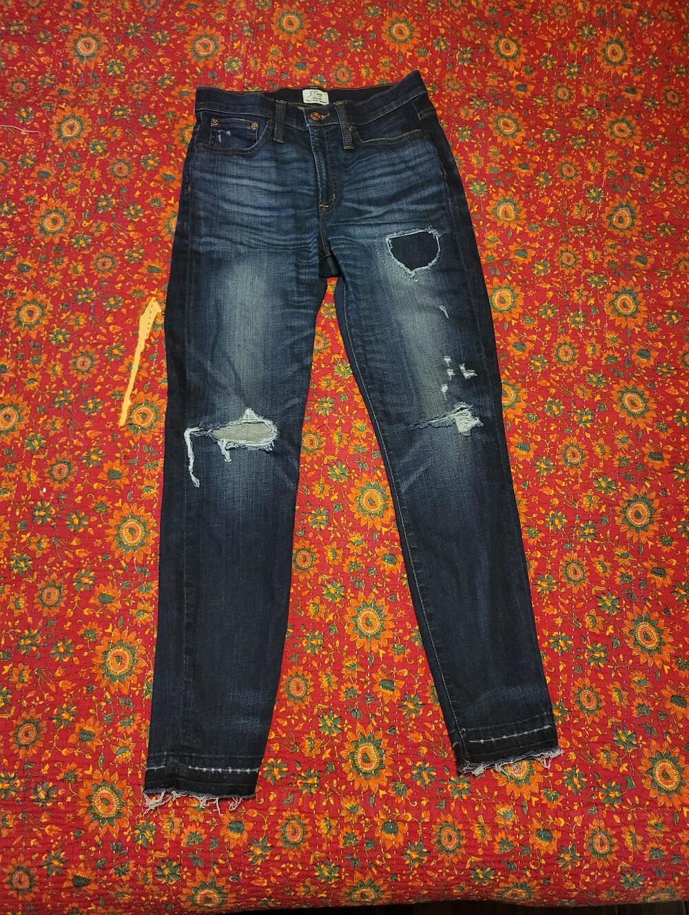 J Crew The Lookout High Rise Distressed Skinny Jeans